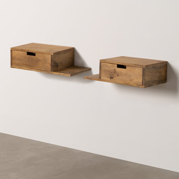 S/2 Mesitas Flotante Miel 55 X 25 X 15 cm S/2 Mesitas Flotante Miel 55 X 25 X 15 cm