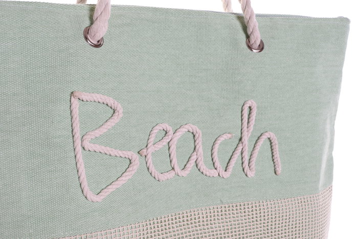 DKD Home Decor Bolso Beach en Verde Menta y Naranja, Surtido de 2 unidades