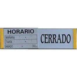 DUVER Placa Horario HOR-2 Plata Mate