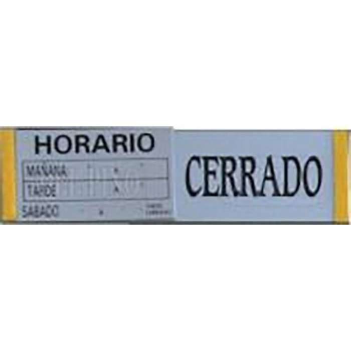 DUVER Placa Horario HOR-2 Plata Mate DUVER Placa Horario HOR-2 Plata Mate