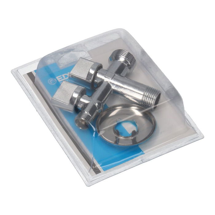 Edm Llave de Regulacion 3 Vias 3/4"-1/2"-3/8" Cromado