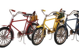 DKD Home Decor Vehículo Decoración Vintage Rojo Azul Metal 7.5 x 13 x 23 cm