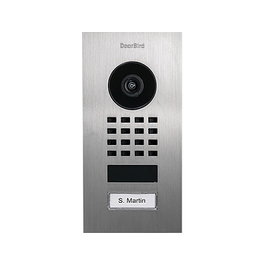 DoorBird D1101V Video Doorbell IP Flush-Mount para Empotrar, Acero Inoxidable V2A, 1080p, 150º, Sensor Movimiento, WiFi, PoE