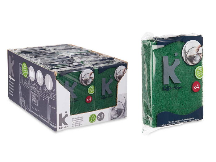 Arte Regal Set 4 Estropajos Verdes Fibra Extra 12 cm x 16 cm x 3 cm (Estropajo 11.3 x 15.7 x 0.5 cm) (Set de 22) Arte Regal Set 4 Estropajos Verdes Fibra Extra 12 cm x 16 cm x 3 cm (Estropajo 11.3 x 15.7 x 0.5 cm) (Set de 22)