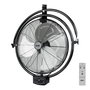 Edm Ventilador Industrial de Pared y Techo 50cm, 120W, 3 Velocidades, Oscilante e Inclinable, Caudal 5400 m³/h, 65 dB, Negro