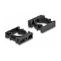 DeLOCK Soporte para funda de cable con clip de bloqueo 28,5 mm, 4 piezas, negro