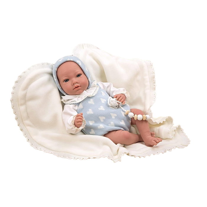 Muñecas Arias Muñeca Reborn Ian Azul con Manta de 40 cm Muñecas Arias Muñeca Reborn Ian Azul con Manta de 40 cm