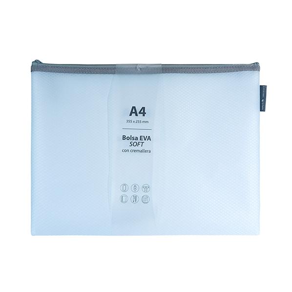 Grafoplas Bolsa Zipper Eva mate A4 azul soft Grafoplas Bolsa Zipper Eva mate A4 azul soft