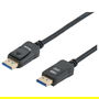 EQUIP Cable DisplayPort 2.1 119272, 2 metros, 16K/60Hz, 40Gbps, HDCP, HDR, DisplayPort Macho a Macho