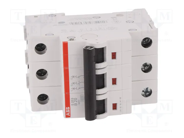 ABB S200 Interruptor magnetotérmico 20A 3 polos 6kA
