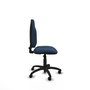 Silla de oficina Algarra con mecanismo Contacto permanente básico tapizada con Similpiel color Azul marino. Equipada con Base poliamida negra, Sin brazos y Ruedas de parqué