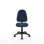 Silla de oficina Algarra con mecanismo Contacto permanente básico tapizada con Similpiel color Azul marino. Equipada con Base poliamida negra, Sin brazos y Ruedas de parqué