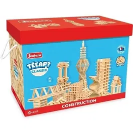 JEUJURA Tecap? Classic - 500 tablas de madera, juego de equilibrio y construcción para niños a partir de 4 años