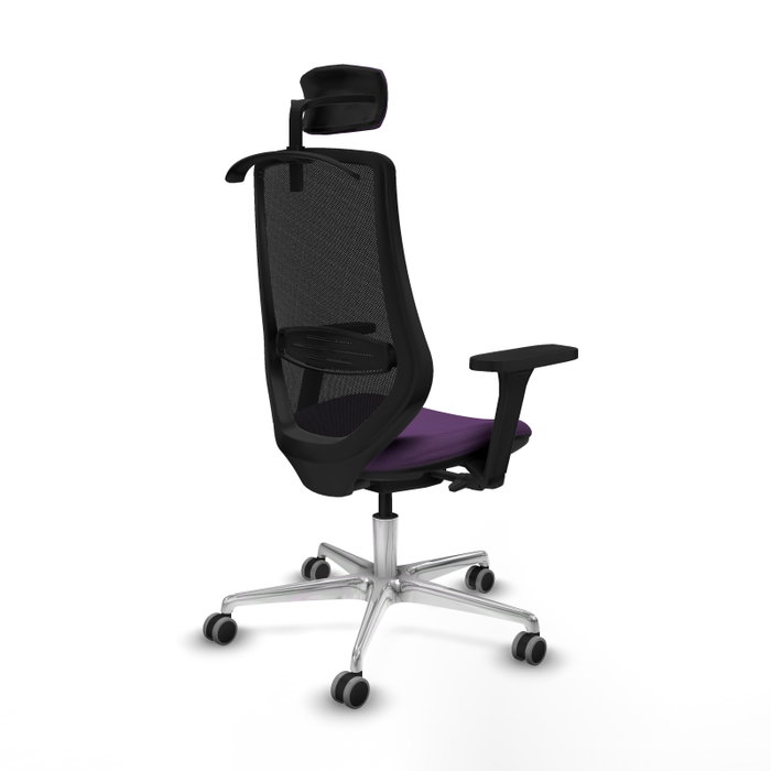 PIQUERAS Y CRESPO Silla de oficina Mardos con mecanismo Sincro/Traslack, Morado y Negro