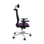 PIQUERAS Y CRESPO Silla de oficina Mardos con mecanismo Sincro/Traslack, Morado y Negro