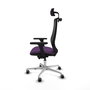 PIQUERAS Y CRESPO Silla de oficina Mardos con mecanismo Sincro/Traslack, Morado y Negro