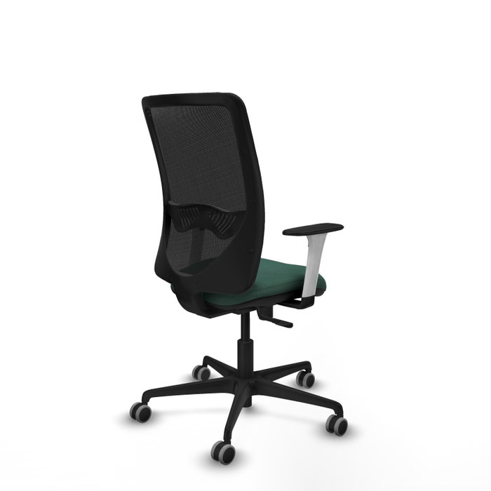 PIQUERAS Y CRESPO Silla de oficina Zulema con mecanismo Sincro, Verde botella y Negro
