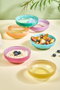 Hermia Set de 6 Tazones de Vidrio Multicolor, 15 cm