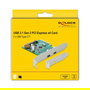 DeLOCK 90397 Tarjeta PCI Express USB 3.2 Gen 1 con 2 Puertos Internos y 2 Externos, Factor de Forma Perfil Bajo