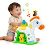 Molto Pony Actividades 26526 Zebra Juguete con Sonidos, Engranajes y 15 Bloques - Idiomas: EN, FR, DE, IT, PT, ES - Para +12 Meses