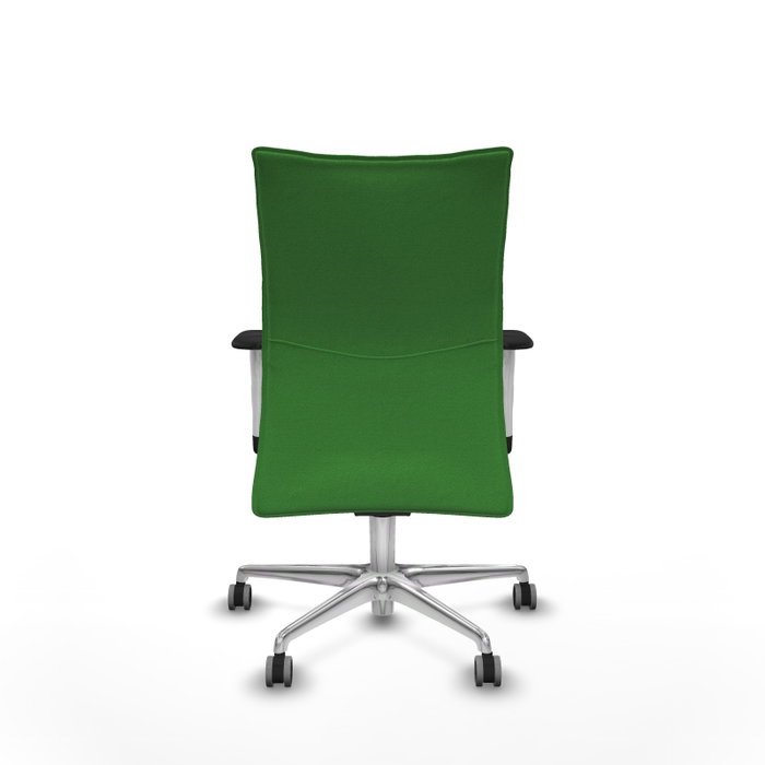 PIQUERAS Y CRESPO Silla Albacete Confidente Verde con Mecanismo Sincro y Base de Aluminio