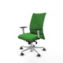 PIQUERAS Y CRESPO Silla Albacete Confidente Verde con Mecanismo Sincro y Base de Aluminio