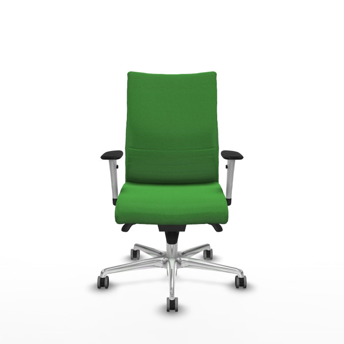 PIQUERAS Y CRESPO Silla Albacete Confidente Verde con Mecanismo Sincro y Base de Aluminio