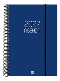 Finocam Agenda Anual 2027 Espiral Basic Opaque Azul E40