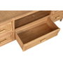 DKD Home Decor Mueble TV Abeto y Ratán 120x30x45 con 5 Cajones Natural