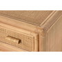 DKD Home Decor Mueble TV Abeto y Ratán 120x30x45 con 5 Cajones Natural