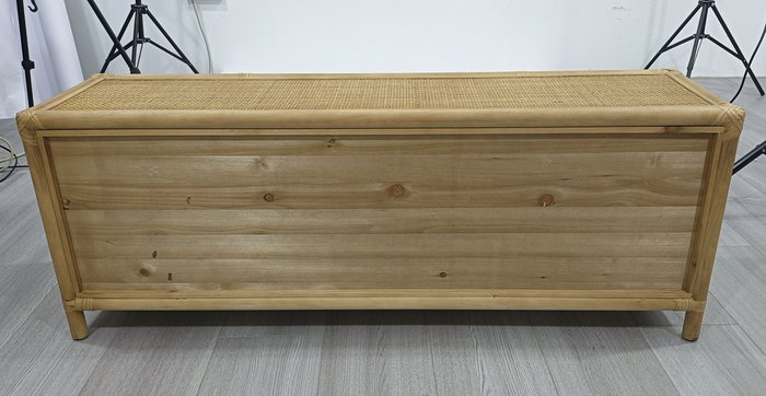 DKD Home Decor Mueble TV Tropical Suipt Marron Claro 120x30x45 cm