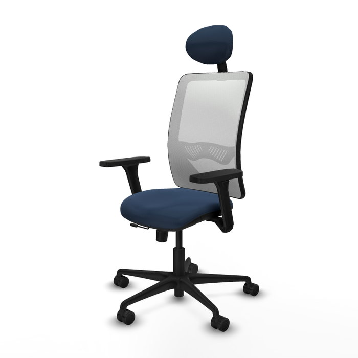 PIQUERAS Y CRESPO Silla de oficina Zulema Azul marino y Blanco PIQUERAS Y CRESPO Silla de oficina Zulema Azul marino y Blanco