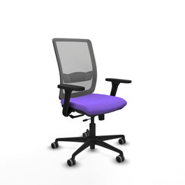 PIQUERAS Y CRESPO Silla de oficina Haches con mecanismo Sincro/Traslack, Lila y Gris