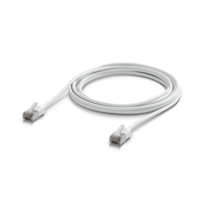 Ubiquiti Cable de Red Ethernet Exterior Cat 6A 3 m - Bloqueado, Para 10 GbE, PoE++, Malla, Cubierta TPE Blanca, Uso en Exteriores