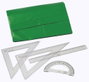 Faibo Kit de Trazado en Estuche con Regla, Escuadra y Cartabón de 30 cm