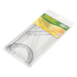 FAIBO ESTUCHE CON CIERRE CON REGLA ESCUADRA Y CARTABON DE 30CM Y SEMICIRCULO 15CM