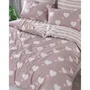 Juego de Cama Funda Nórdica 220x240 cm + 2 Fundas Almohada 60x60 cm Rosa 65% Algodón 35% Poliéster