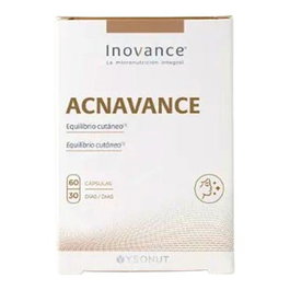 INOVANCE Acnavance 60 Cápsulas, Suplemento para Piel con Acné, Zinc, Selenio, Vitamina B5