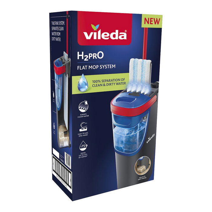 Vileda H2PRO Flat Mop Set Dual-Tank System