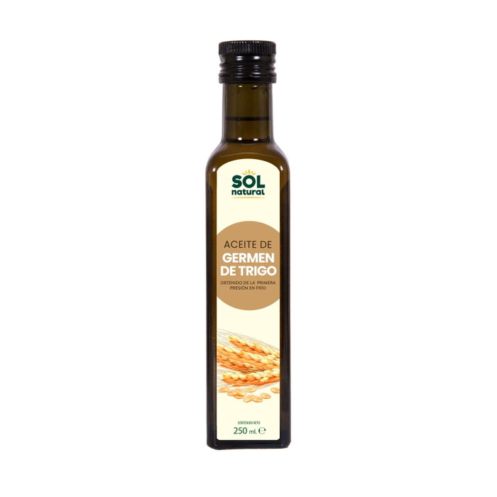 Sol Natural Aceite de Germen de Trigo 250 ml, Primera Presión en Frío Sol Natural Aceite de Germen de Trigo 250 ml, Primera Presión en Frío