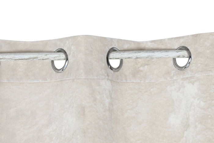 DKD Home Decor Cortina de Poliéster Crudo con 8 Anillas 140x260 cm DKD Home Decor Cortina de Poliéster Crudo con 8 Anillas 140x260 cm