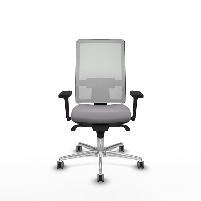 PIQUERAS Y CRESPO Silla de oficina Horna con mecanismo Sincro, Gris y Blanco PIQUERAS Y CRESPO Silla de oficina Horna con mecanismo Sincro, Gris y Blanco