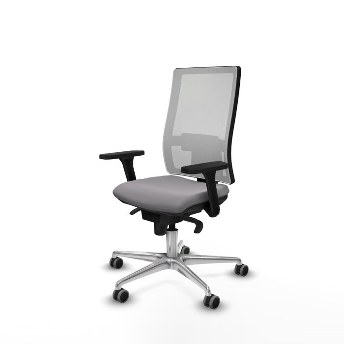 PIQUERAS Y CRESPO Silla de oficina Horna con mecanismo Sincro, Gris y Blanco PIQUERAS Y CRESPO Silla de oficina Horna con mecanismo Sincro, Gris y Blanco