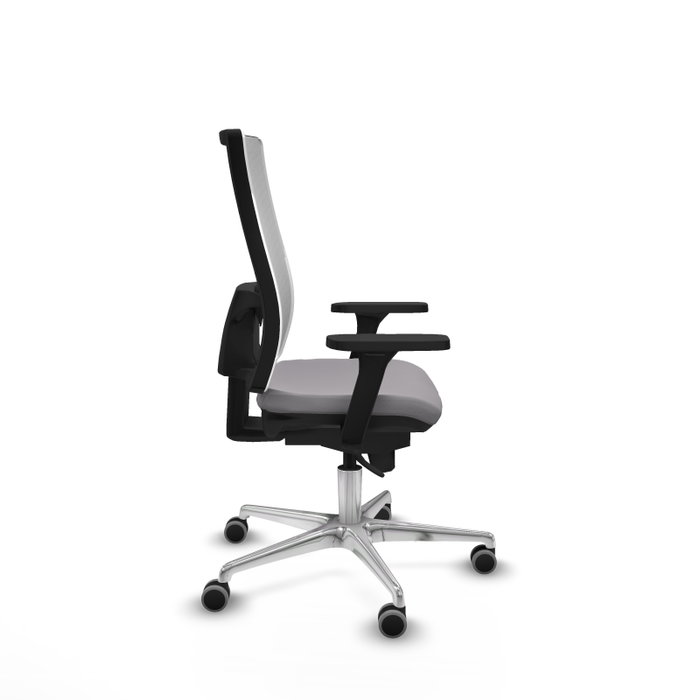 PIQUERAS Y CRESPO Silla de oficina Horna con mecanismo Sincro, Gris y Blanco PIQUERAS Y CRESPO Silla de oficina Horna con mecanismo Sincro, Gris y Blanco