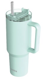 QUOKKA Termo Taza de Acero Inoxidable de 1200 ml XL en Color Turquesa Stream - Taza Termo Quokka 1200ml Acero Inoxidable Stream Turquoise XL