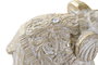 DKD Home Decor Figura de Elefante Envejecido Blanco y Dorado