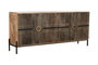 DKD Home Decor Aparador de Madera de Mango Tallado Negro