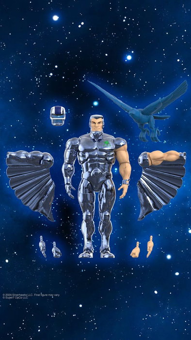 SilverHawks Figura Ultimates Steelwill (Toy Version Vac Metal) 18 cm