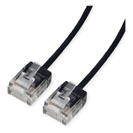 ROLINE Patchkabel UTP DataCenter Cat.6A LSOH Slim 3 m Negro
