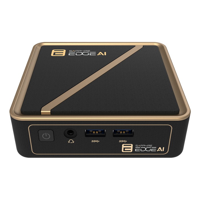 Sapphire EDGE AI 340 Barebone Mini PC, AMD Ryzen AI 5 340, 6 Cores, 12 Threads, 2x SO-DIMM DDR5, 2x HDMI 2.1, 3x USB 3.2 Gen 2, 2x USB-C 3.2 Gen 2, 1x Ethernet, 120 W Sapphire EDGE AI 340 Barebone Mini PC, AMD Ryzen AI 5 340, 6 Cores, 12 Threads, 2x SO-DIMM DDR5, 2x HDMI 2.1, 3x USB 3.2 Gen 2, 2x USB-C 3.2 Gen 2, 1x Ethernet, 120 W